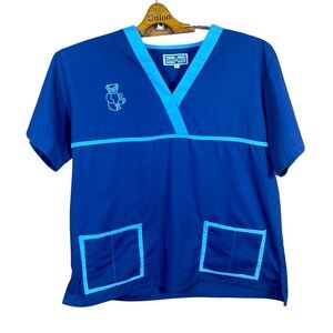 Dress A Med Women’s Medical Scrub Short Sleeve Shirt Size L